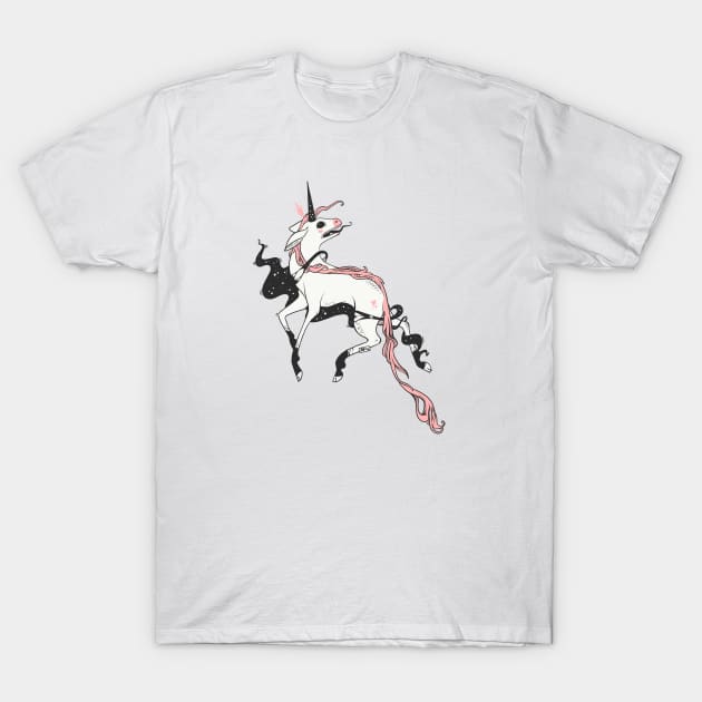 Creepy Unicorn Art T-Shirt by cellsdividing